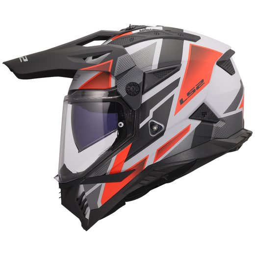 LS2 HELMETS LS2 MX702 PIONEER II BLOCK GREY RED-06