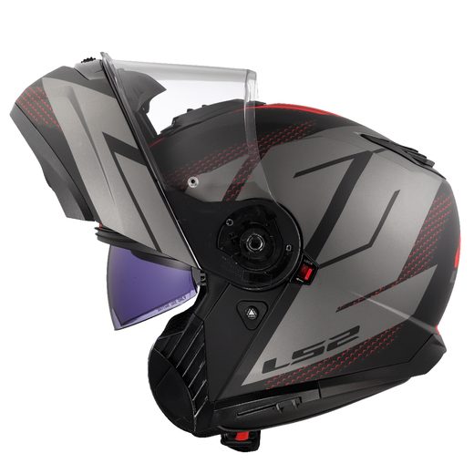 LS2 HELMETS LS2 FF908 STROBE II CODE BLACK GREY-06
