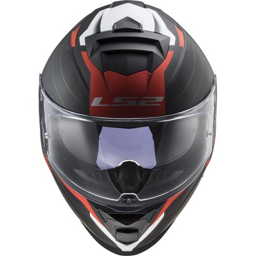 LS2 HELMETS LS2 FF800 STORM II NERVE MATT BLACK RED-06