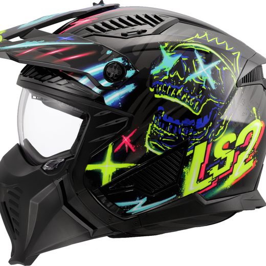 LS2 HELMETS LS2 OF606 DRIFTER RAYZ BLACK BLUE-06