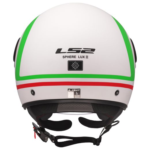 LS2 HELMETS LS2 OF558 SPHERE LUX II URBY WHITE GREEN RED-06