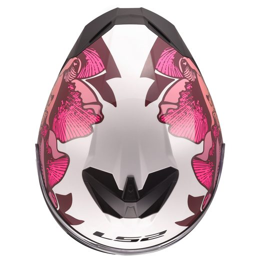 LS2 HELMETS LS2 FF820 RAPID III POPPIES II WHITE PINK