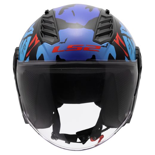 LS2 HELMETS LS2 OF616 AIRFLOW II ZOMBIE II BLACK RED BLUE-06