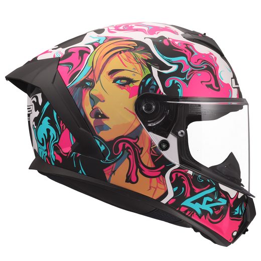 LS2 HELMETS LS2 FF820 RAPID III CYBERG PURPLE CYAN