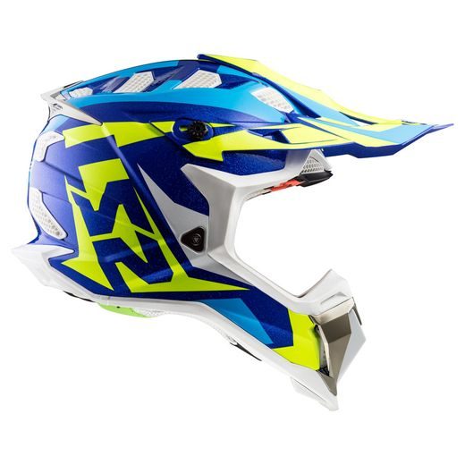 LS2 HELMETS LS2 MX470 SUBVERTER NIMBLE WHITE BLUE H-V YELLOW