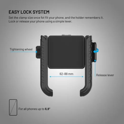 FIXED DRŽÁK MOBILNÍHO TELEFONU NA MOTORKU A KOLO BIKEE ANTI-SHOCK S ANTIVIBRAČNÍM MODULEM