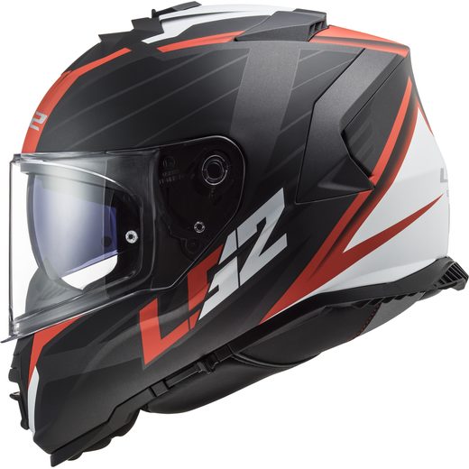 LS2 HELMETS LS2 FF800 STORM II NERVE MATT BLACK RED-06