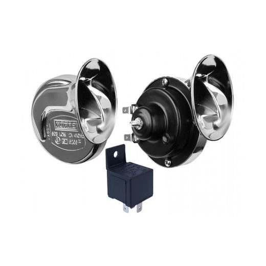 CARMOTION KLAKSON, FANFÁRA ŠNEK CHROMOVANÝ 2KS, 12 V