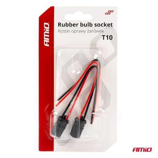 AMIO PATICE PRO ŽÁROVKU T10 GUMOVÁ 2 KS 15CM
