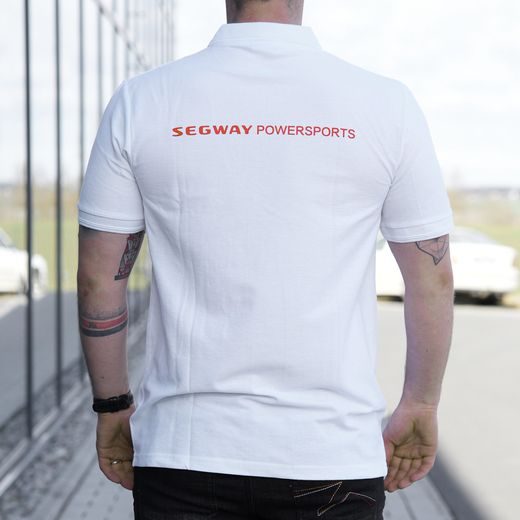 SEGWAY SEGWAY POWERSPORTS WHITE MEN POLO T-SHIRT