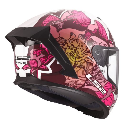 LS2 HELMETS LS2 FF820 RAPID III POPPIES II WHITE PINK