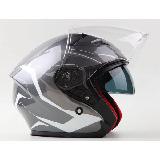 MAXX PŘILBA OF 878 SHINY SILVER / WHITE