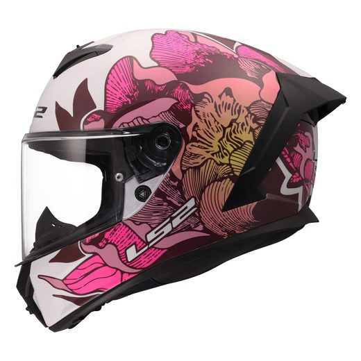 LS2 HELMETS LS2 FF820 RAPID III POPPIES II WHITE PINK