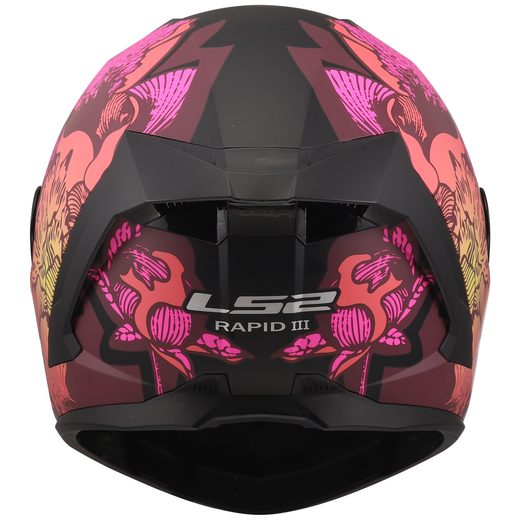 LS2 HELMETS LS2 FF820 RAPID III POPPIES II BLACK PINK