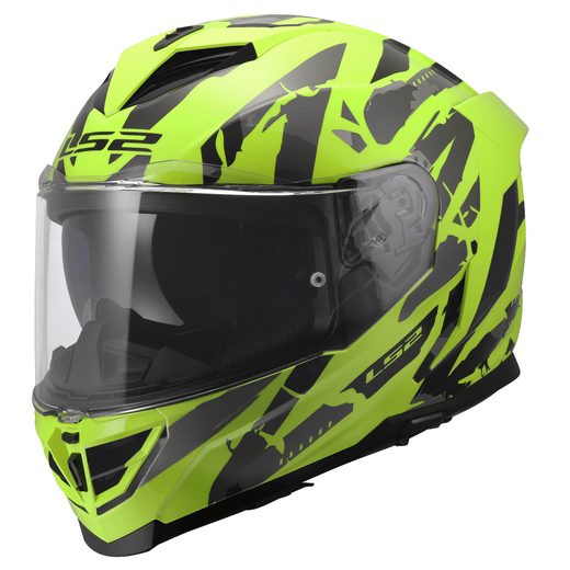 LS2 HELMETS LS2 FF818 STORM III KAOS H-V YELLOW