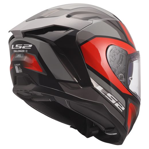 LS2 HELMETS LS2 FF817 CHALLENGER II VIPER GREY RED