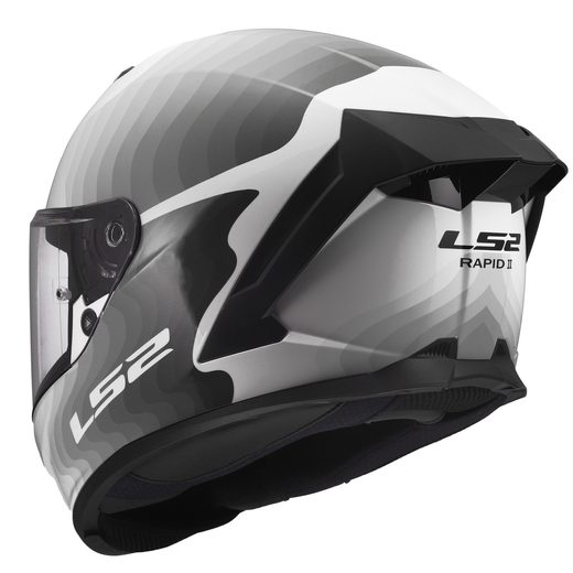 LS2 HELMETS LS2 FF820 RAPID III FLOW WHITE GREY