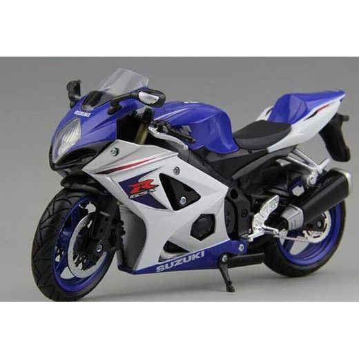 MAISTO SUZUKI GSX-R1000 WHITE/BLUE 1:12