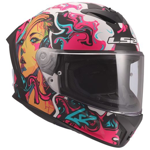 LS2 HELMETS LS2 FF820 RAPID III CYBERG PURPLE CYAN