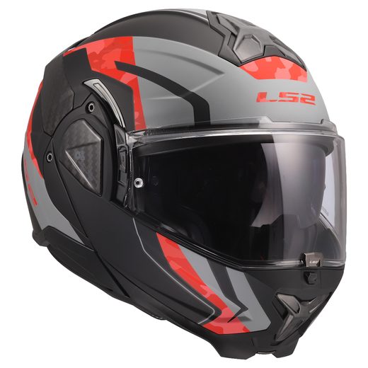 LS2 HELMETS LS2 FF910 ADVANT II GLIDE BLACK GREY RED