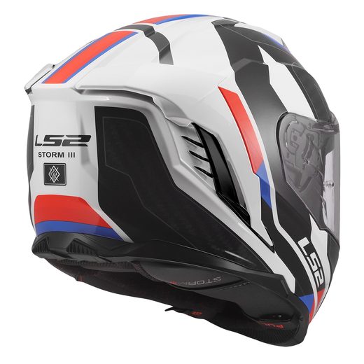 LS2 HELMETS LS2 FF818 STORM III SPORTY WHITE BLUE RED 3XL