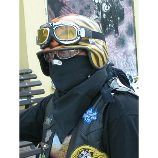 BIKERSMODE ŠÁTEK NA NOS TŘÍCÍPÝ S KLIPSOU BLACK