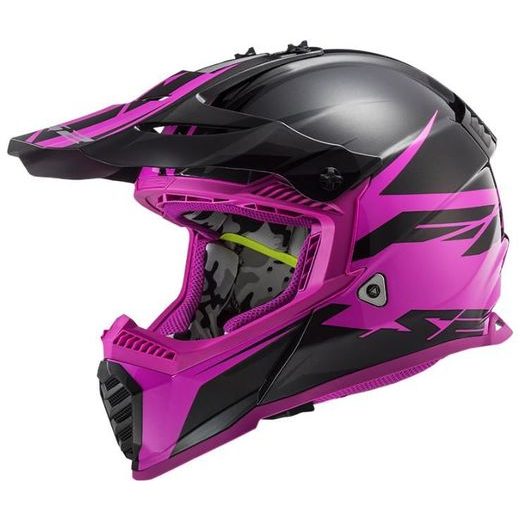 LS2 PŘILBA MX437 FAST EVO ROAR MATT BLACK/PURPLE