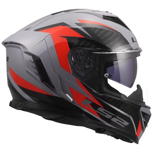LS2 HELMETS LS2 FF818 STORM III DYNAMO GREY RED
