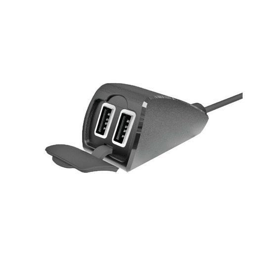 LAMPA 38828 DVOJITÁ VODOTĚSNÁ USB NABÍJEČKA NA ŘÍDÍTKA - ULTRA FAST CHARGE - 5400 MA - 12/24 V