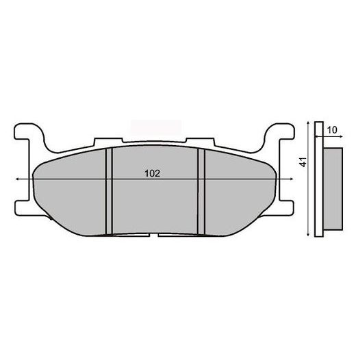 BRZDOVÉ DESTIČKY RMS 225100403 SINTERED PŘEDNÍ