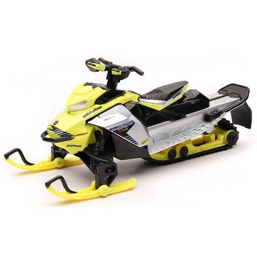 NEWRAY SKI-DOO X-RS SNOWMOBIL SILVER/YELLOW/BLACK 1:12