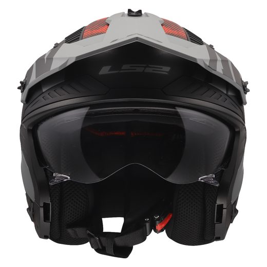 LS2 HELMETS LS2 OF606 DRIFTER GAS GREY RED-06