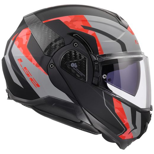 LS2 HELMETS LS2 FF910 ADVANT II GLIDE BLACK GREY RED