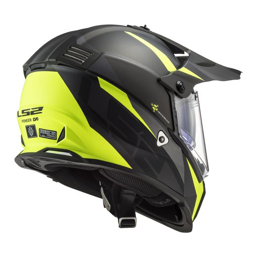 LS2 PŘILBA MX436 PIONEER EVO ROUTER H-V MATT BLK/YELLOW