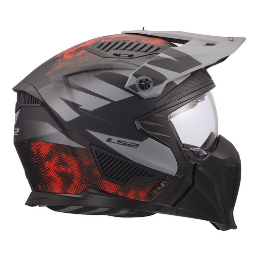 LS2 HELMETS LS2 OF606 DRIFTER GAS GREY RED-06