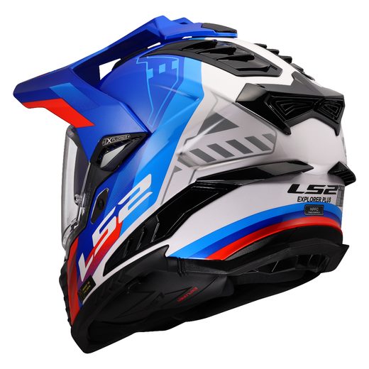 LS2 HELMETS LS2 MX701 EXPLORER HEXA WHITE BLUE RED-06