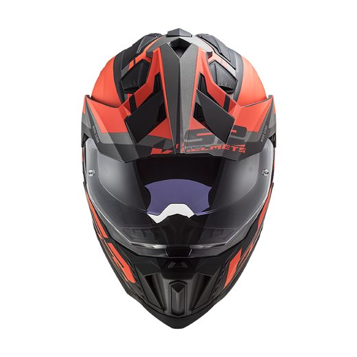 LS2 HELMETS LS2 MX701 EXPLORER ALTER MATT BLACK FL.ORANGE