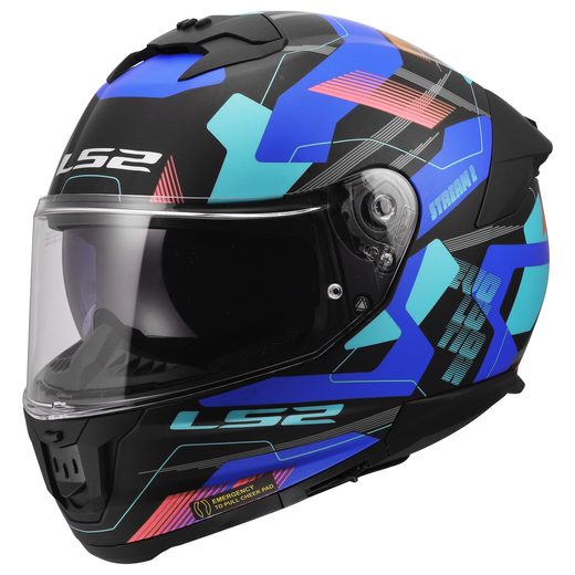 LS2 HELMETS LS2 FF808 STREAM II MIKA BLACK BLUE-06