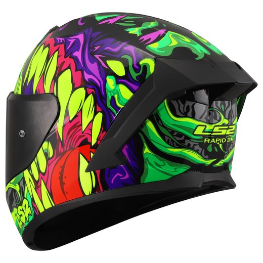 LS2 HELMETS LS2 FF820 RAPID III LYCANT PURPLE GREEN