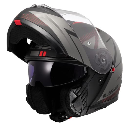 LS2 HELMETS LS2 FF908 STROBE II CODE BLACK GREY-06