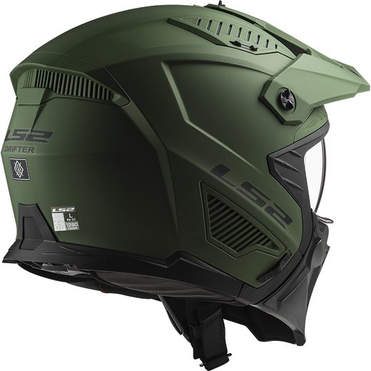 LS2 HELMETS LS2 OF606 DRIFTER SOLID MATT MILITARY GREEN-06