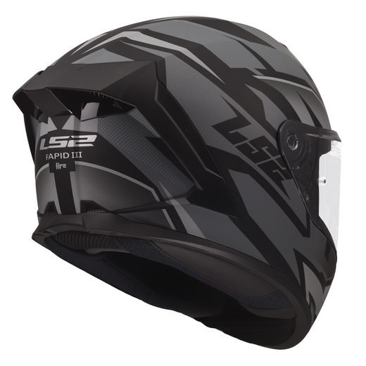 LS2 HELMETS LS2 FF820 RAPID III XTREM BLACK GREY