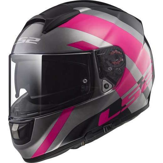 LS2 PŘILBA FF397 VECTOR TRIDENT TITANIUM PINK