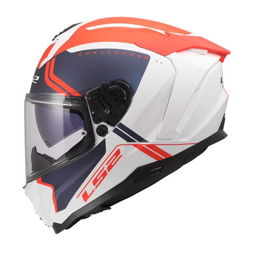 LS2 HELMETS LS2 FF817 CHALLENGER II TITAN WHITE BLUE RED