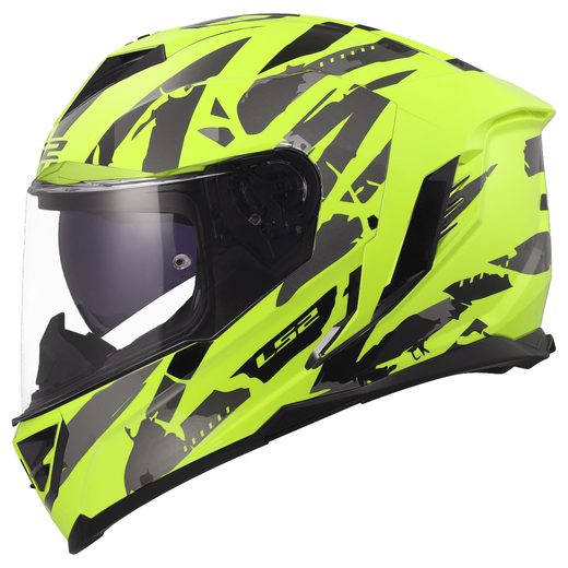 LS2 HELMETS LS2 FF818 STORM III KAOS H-V YELLOW
