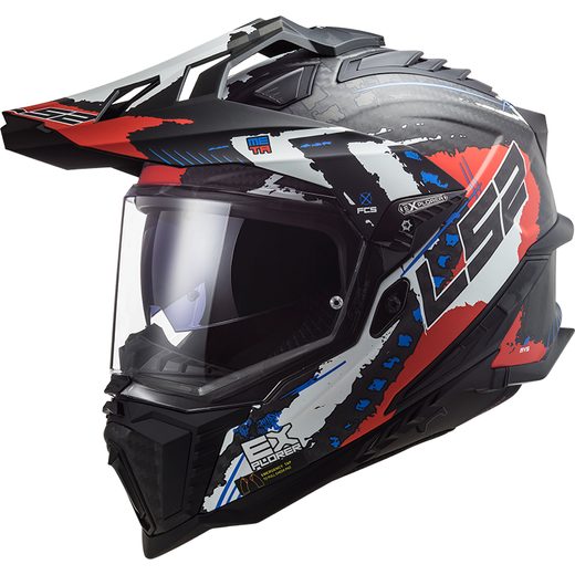 LS2 HELMETS LS2 MX701 EXPLORER C EXTEND MATT RED