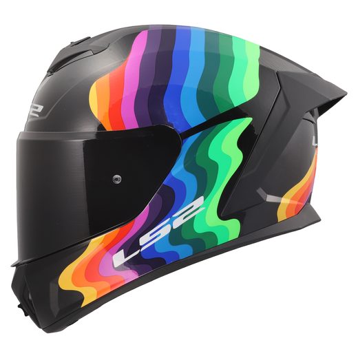LS2 HELMETS LS2 FF820 RAPID III FLOW BLACK MULTI