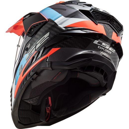 LS2 HELMETS LS2 MX701 EXPLORER C FRONTIER G.BLUE FL.ORANGE