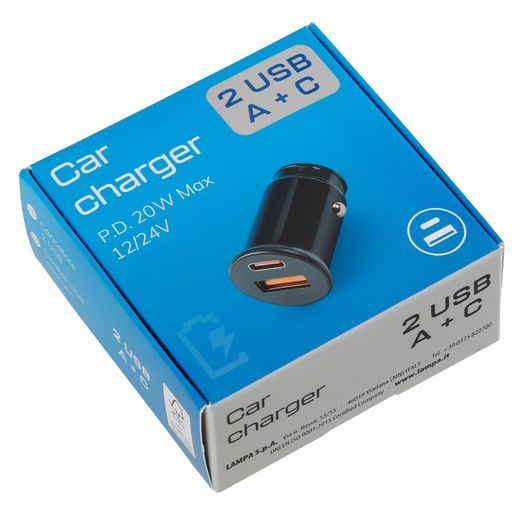 LAMPA 38692 NABÍJEČKA 2 PORTY USB (A+C) - PD 20W - 12/24V