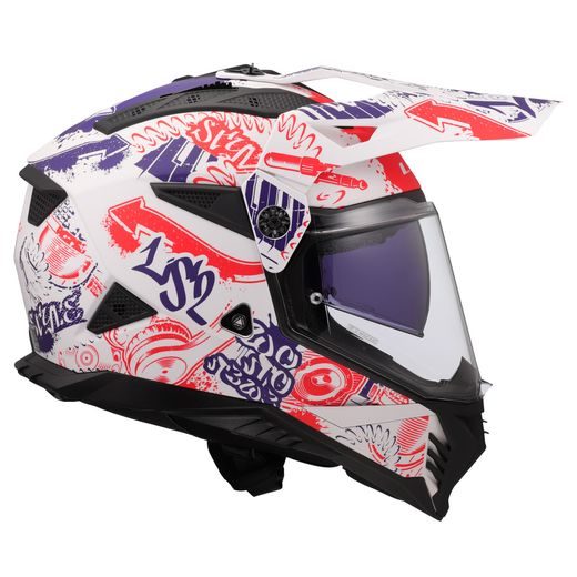 LS2 HELMETS LS2 MX702 PIONEER II FANTASY WHITE RED BLUE-06
